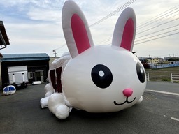 ふわふわエアー遊具ビッグフェイスバウンスうさぎ｜レンタル